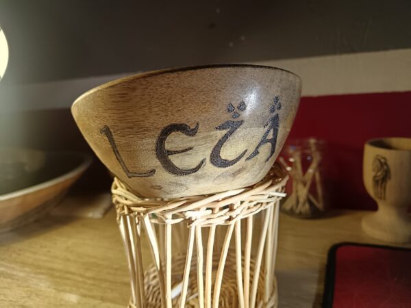 Bol en Bois Pyrogravé - Thème Seigneur des Anneaux – Image 4