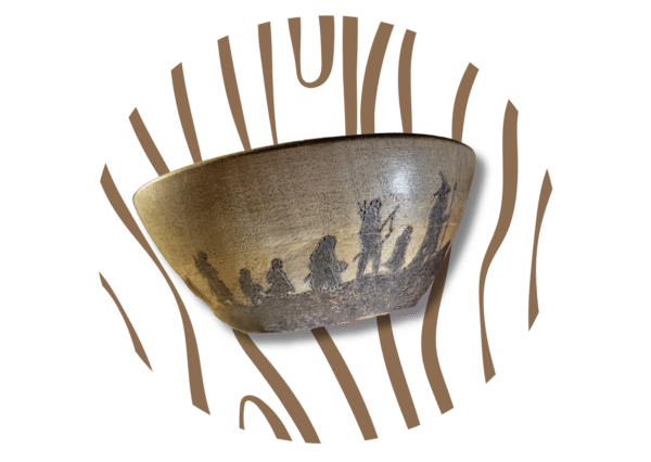 Bol en Bois Pyrogravé - Thème Seigneur des Anneaux