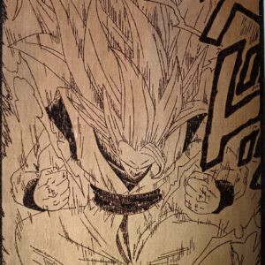 Pyrogravure Sangoku Super Saiyen 3 48Lx25,7l cm