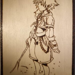 Pyrogravure de Sora de Kingdom Hearts 20Lx13,5l cm