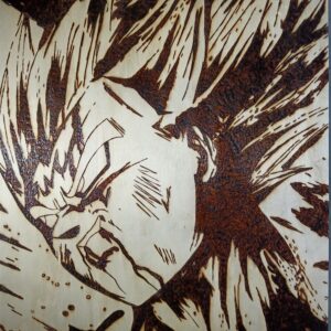 Pyrogravure de Végéta 40x30cm