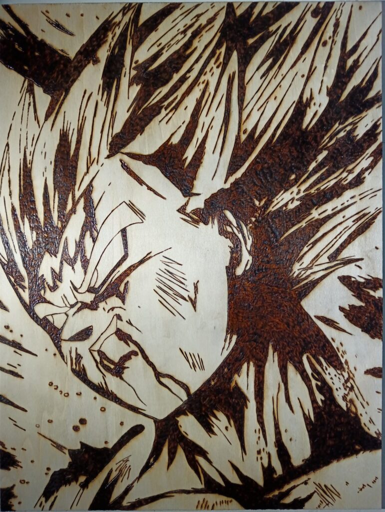 Pyrogravure de Végéta
