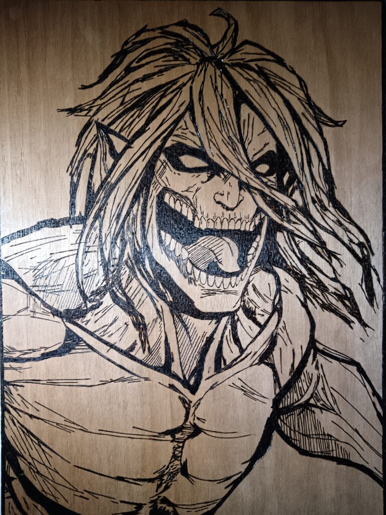 Pyrogravure d'Eren Attack on Titan