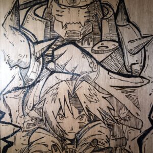Pyrogravure Fullmetal Alchemist 40x30cm