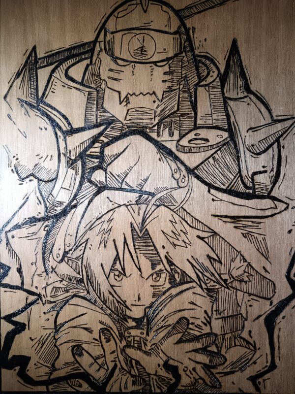 Pyrogravure Fullmetal Alchemist 40x30cm