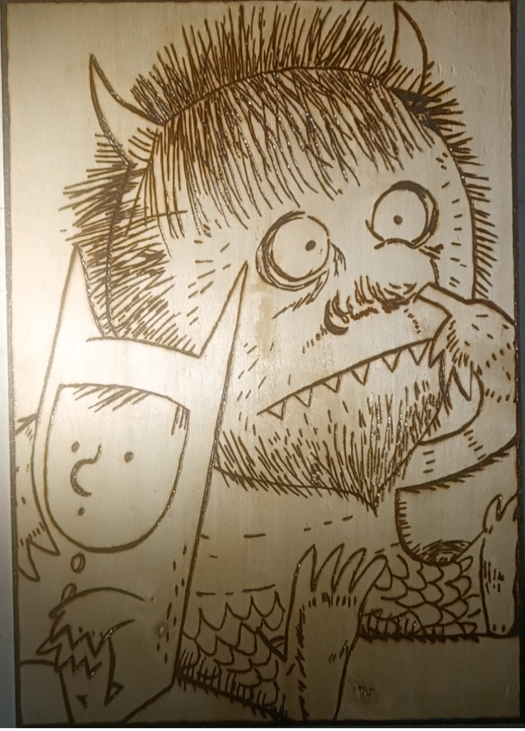 Pyrogravure Max et les maximonstres