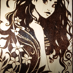 Pyrogravure de Vaiana (Moana) 40x30cm