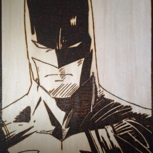 Pyrogravure de Batman