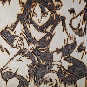 Pyrogravure de Toph ( Avatar le dernier maître de l'air )
