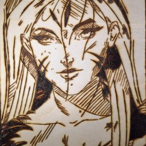 Pyrogravure de kai'sa ( League of Legends )