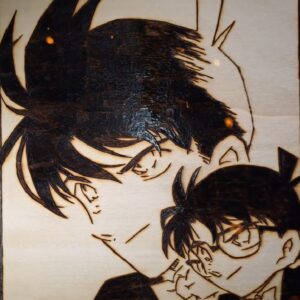 Pyrogravure de Detective Conan