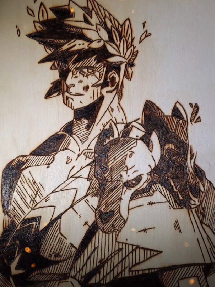 Pyrogravure de Zagreus ( Hades )