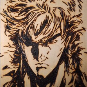 Pyrogravure de Ken le survivant