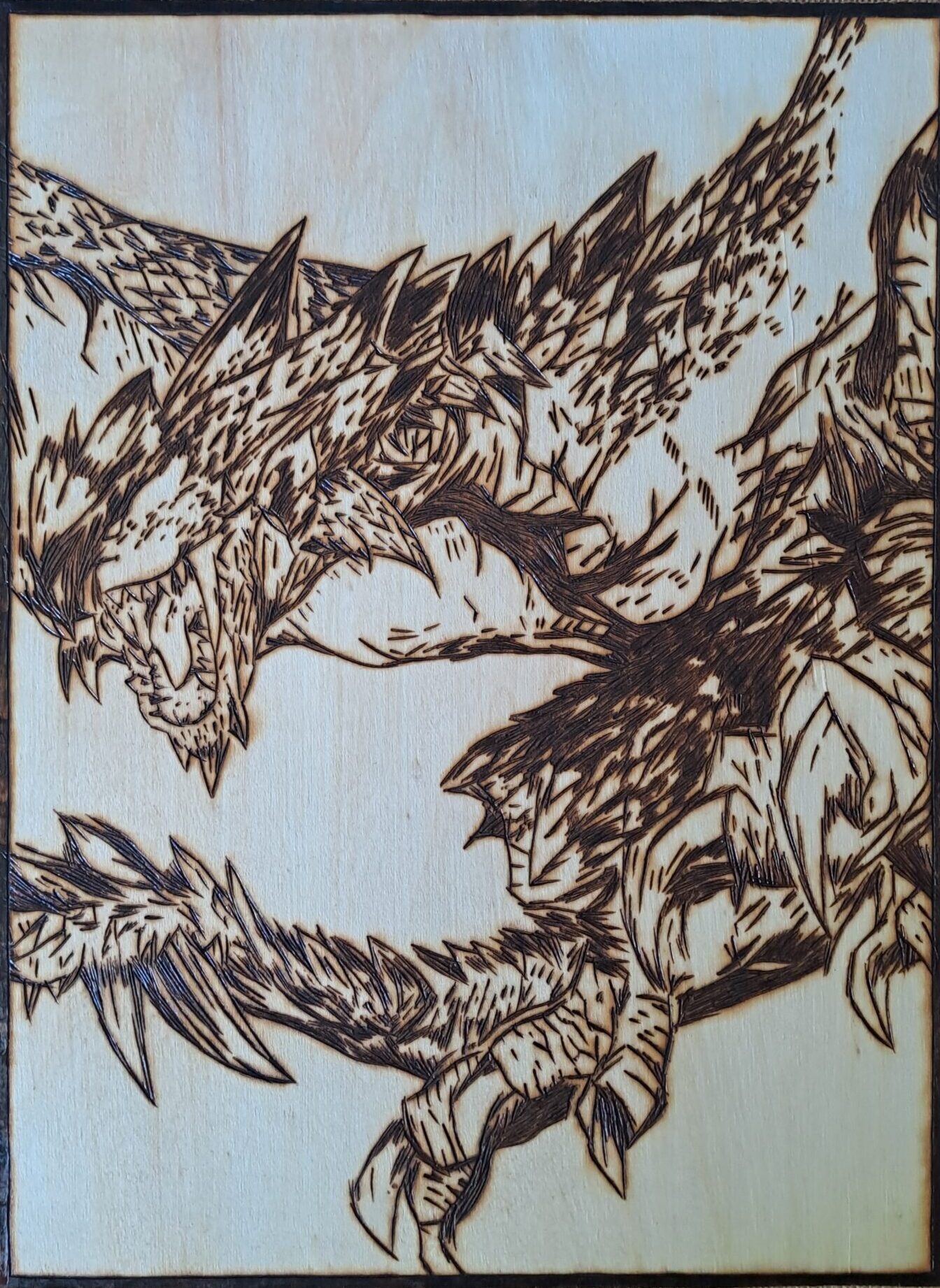 Pyrogravure de Rathalos