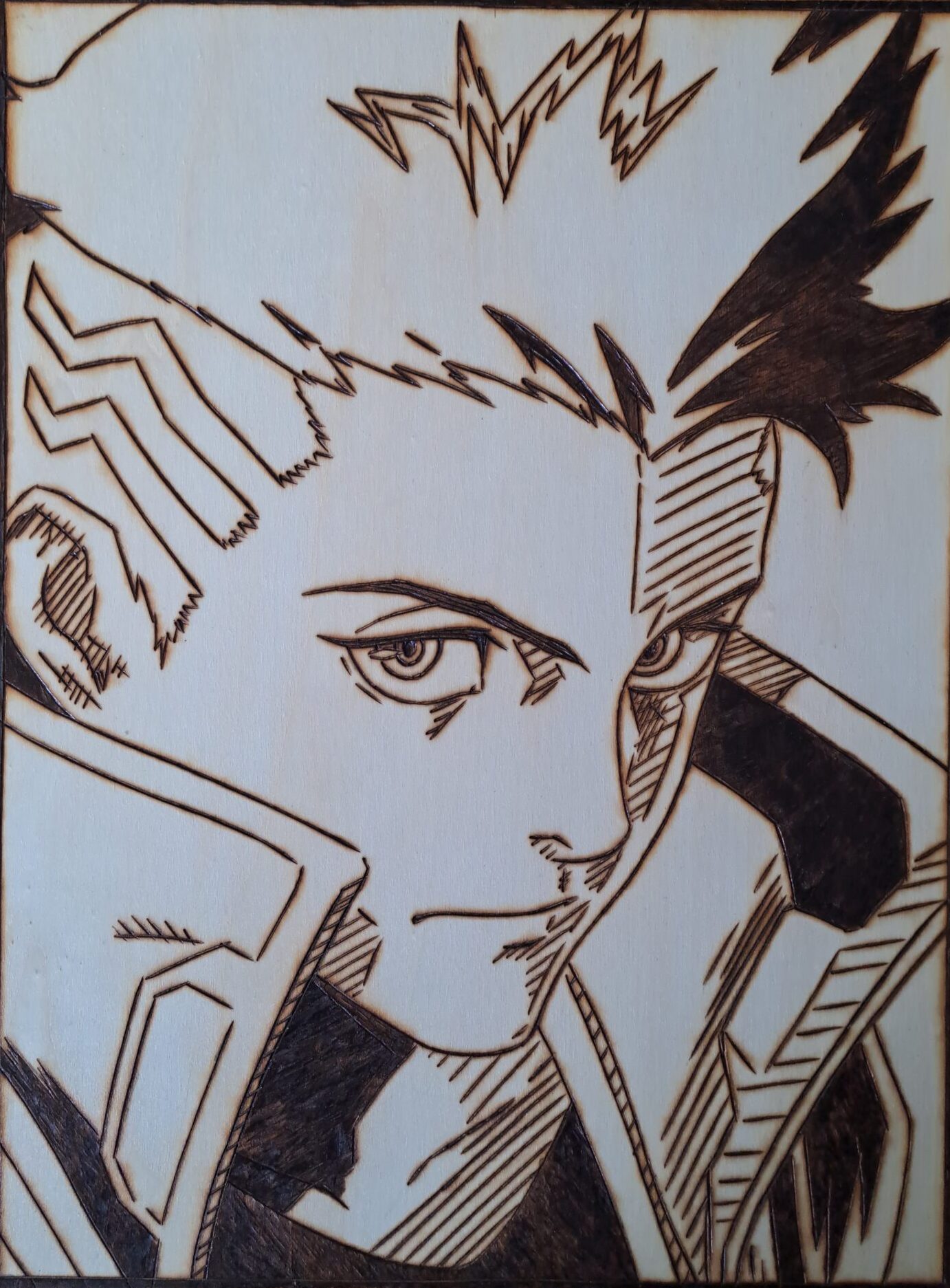 Pyrogravure de David ( Cyberpunk )