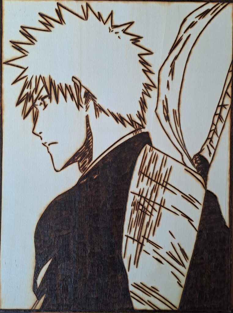 Pyrogravure de Ichigo
