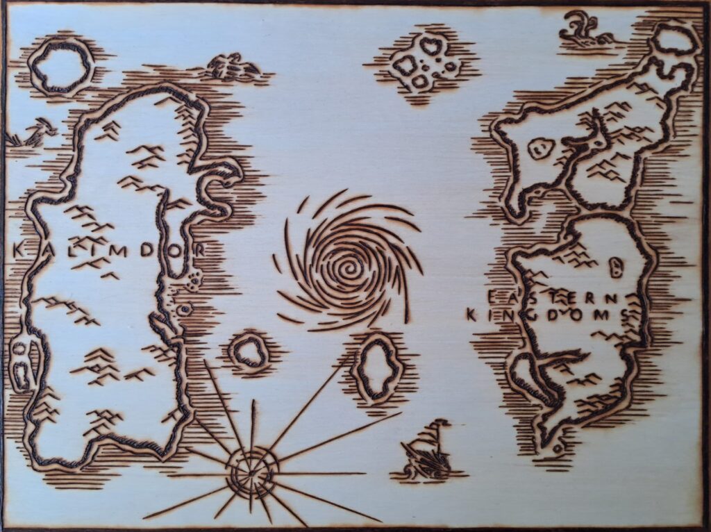 Pyrogravure de la carte de world of warcraft