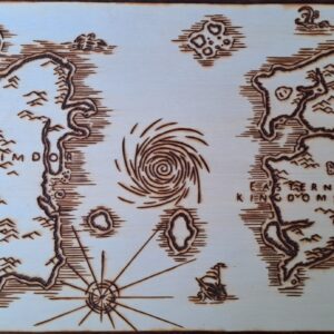 Pyrogravure de la carte de world of warcraft